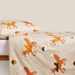 Dunelm Fox 100% Brushed Cotton Reversible Duvet Cover and Pillowcase Set Animals, Printed, Duvet Cover Sets -Eve Home And Furniture Shop 30737777 alt02