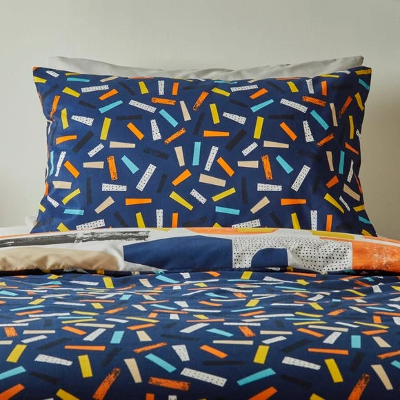 Dunelm Abstract Blocks Single Duvet Cover and Pillowcase Set Reversible, Geometric, Duvet Cover Sets 4 Dunelm Abstract Blocks Single Duvet Cover and Pillowcase Set Reversible, Geometric, Duvet Cover Sets - Image 4