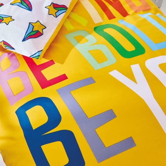 Born To Be You 100% Organic Cotton Duvet Cover and Pillowcase Set Patterned, Duvet Cover Sets, Reversible 3 Born To Be You 100% Organic Cotton Duvet Cover and Pillowcase Set Patterned, Duvet Cover Sets, Reversible - Image 3