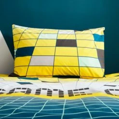 Dunelm Game On Duvet Cover and Pillowcase Set Polycotton, Duvet Cover Sets, Green -Eve Home And Furniture Shop 30747308 alt02