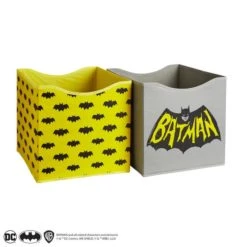 Batman Pack of 2 Storage Cubes Polyester, Cube Storage, Folding -Eve Home And Furniture Shop 30747324 alt03