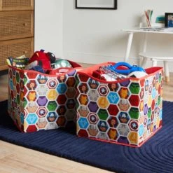 Marvel Pack of 2 Storage Cubes Fabric, Polyester, Cube Storage