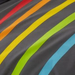 Dunelm Elements Rainbow 100% Cotton Duvet Cover and Pillowcase Set Reversible, Duvet Cover Sets, Grey -Eve Home And Furniture Shop 30747599 alt04