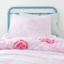 Dunelm Tie Dye Hearts Duvet Cover and Pillowcase Set Duvet Cover Sets, Pink, Kids -Eve Home And Furniture Shop 30747629 alt03
