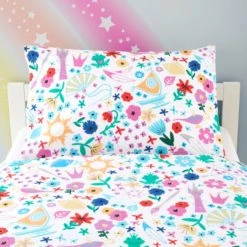 Disney Princess Magical 100% Cotton Duvet Cover and Pillowcase Set Reversible, Character, MultiColoured -Eve Home And Furniture Shop 30747639 alt03