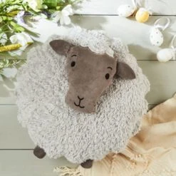 Dunelm Penny the Sheep Character Cushion Polyester, Kids Cushion, Kids