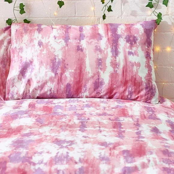 Style Lab Tie Dye Duvet Cover and Pillowcase Set Abstract, MultiColoured, Polycotton 6 Style Lab Tie Dye Duvet Cover and Pillowcase Set Abstract, MultiColoured, Polycotton - Image 6