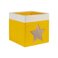 Dunelm Star Mesh Ochre Foldable Box Fabric, Polyester, Kids 7 Dunelm Star Mesh Ochre Foldable Box Fabric, Polyester, Kids -Eve Home And Furniture Shop 30753857 alt02
