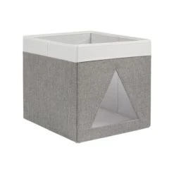 Dunelm Triangle Mesh Grey Foldable Box Storage Boxes, Polyester, Fabric -Eve Home And Furniture Shop 30753858 alt02