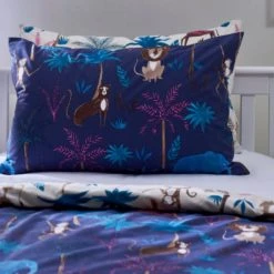 Dunelm Jungle Friends Reversible Duvet Cover and Pillowcase Set Kids, Duvet Cover Sets, Polycotton -Eve Home And Furniture Shop 30755016 alt02