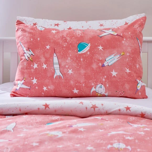 Dunelm Space Explorer Reversible Duvet Cover and Pillowcase Set Duvet Cover Sets, Kids, MultiColoured 3 Dunelm Space Explorer Reversible Duvet Cover and Pillowcase Set Duvet Cover Sets, Kids, MultiColoured - Image 3