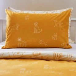 Dunelm Doodle Dogs Reversible Duvet Cover and Pillow Set Polycotton, Duvet Cover Sets, MultiColoured -Eve Home And Furniture Shop 30755024 alt02