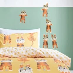 Dunelm Rainforest Friends Tiger Wall Stickers Made in the UK, Paper, Kids