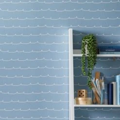 Dunelm Wave Wallpaper Made in the UK, Kids, Paper -Eve Home And Furniture Shop 30757427 alt04