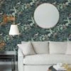 NuWallpaper Nu Wall Self Adhesive Jungle Luxe Navy Wallpaper Paper, Made in the UK, Kids