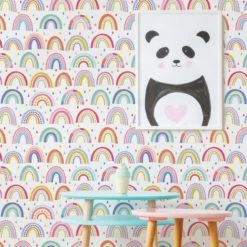 NuWallpaper Nu Wall Self Adhesive Over the Rainbow Wallpaper Kids, Paper, Made in the UK