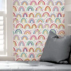 NuWallpaper Nu Wall Self Adhesive Over the Rainbow Wallpaper Kids, Paper, Made in the UK 11 NuWallpaper Nu Wall Self Adhesive Over the Rainbow Wallpaper Kids, Paper, Made in the UK -Eve Home And Furniture Shop 30757445 alt04