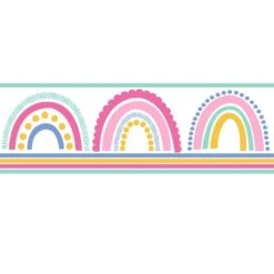 Dunelm Rainbow Wallpaper Border Made in the UK, Paper, Kids 5 Dunelm Rainbow Wallpaper Border Made in the UK, Paper, Kids -Eve Home And Furniture Shop 30757451 alt02