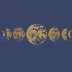 Dunelm Moon Navy Mural Made in the UK, Non Woven, Kids -Eve Home And Furniture Shop 30759955 alt03
